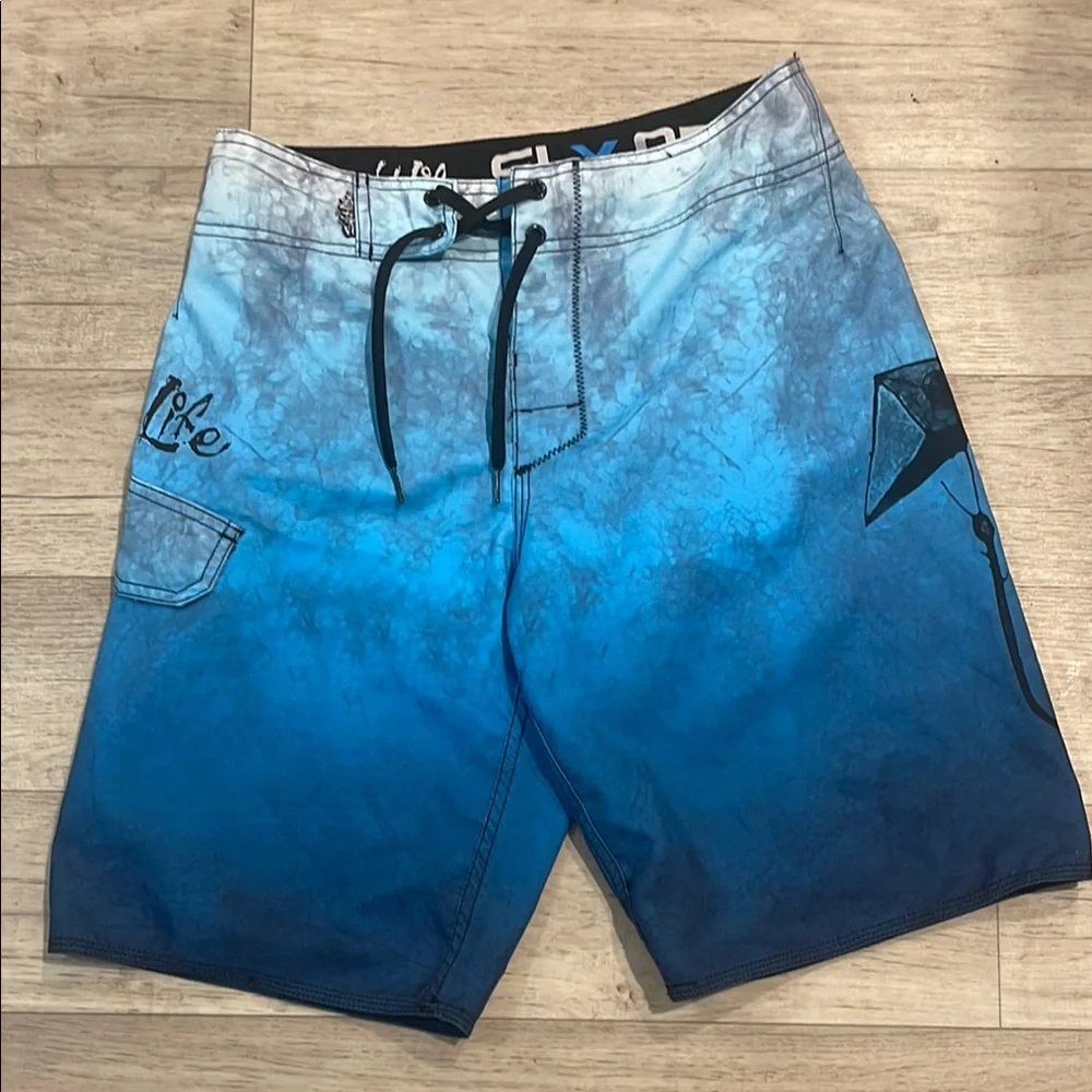 🎉Salt life 28 waist Blue Gradient Men's Swim Shorts